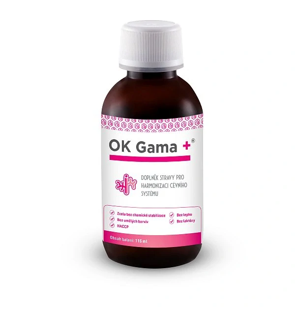 OK GAMA+, zdravé cévy, padání vlasů , zlepšení zraku, paměti, spolu s OK BETA+ navýšení příjmu vápníku až 80%