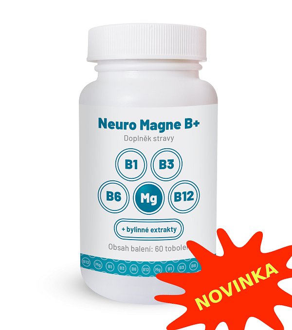 NEURO MAGNE B+ PŘÍRODNÍ HOŘČÍK S VITAMÍNY SKUPINY B, ZLEPŠENÍ SPÁNKU, CELKOVÉ ZKLIDNĚNÍ, VITALITA