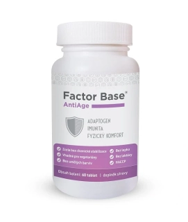 FACTOR BASE ANTI AGE - 60 tbl., prodloužení života v plné svěžesti, prevence nádorových onemocnění, Parkinsonova a Alzheimerova choroba, široké uplatnění.